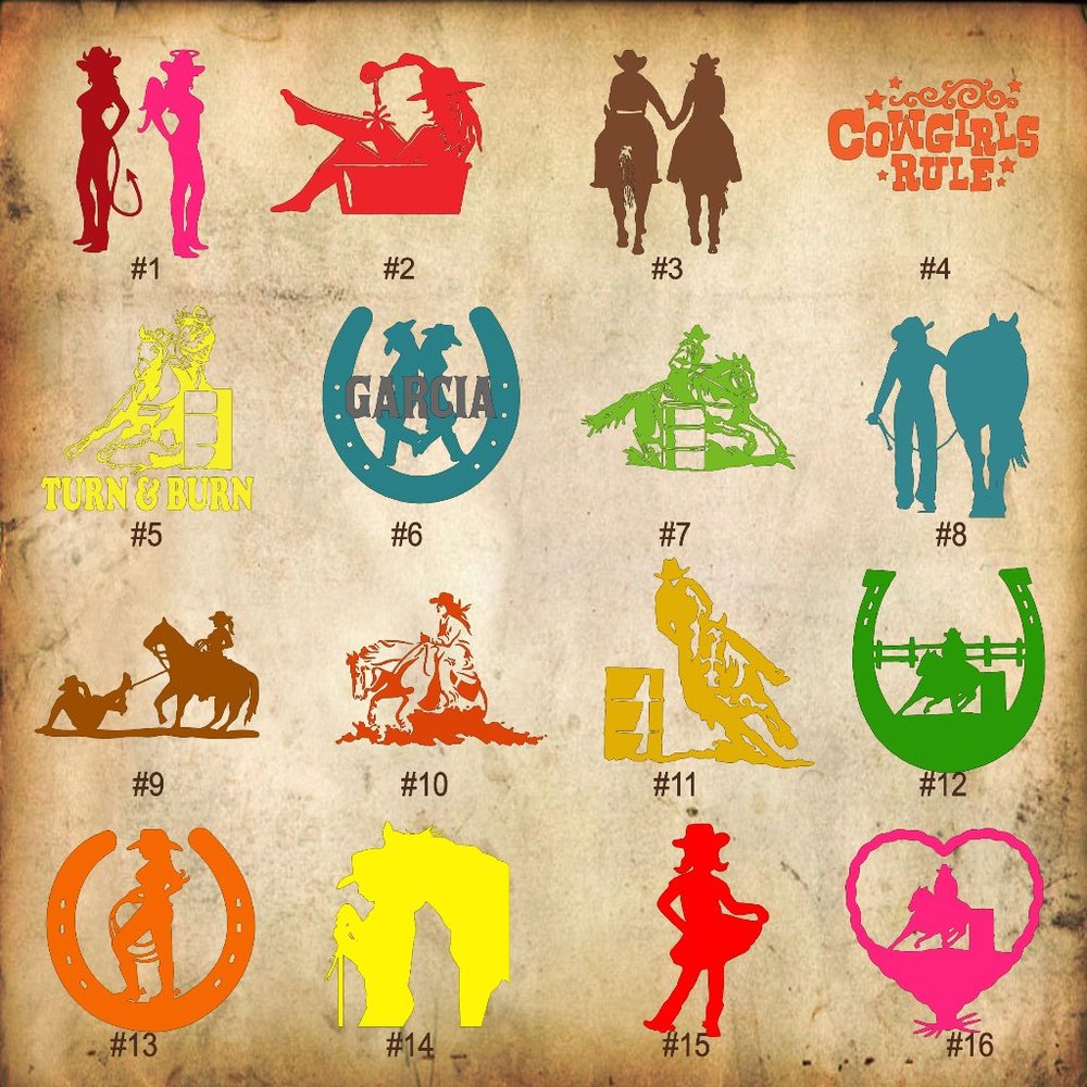 COWGIRL VINYL DECAL - 5-6"